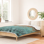 Vintage Copper and Teal Rust Duvet Cover Gallery Image 2