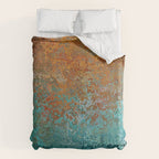 Vintage Copper and Teal Rust Duvet Cover Gallery Image 6