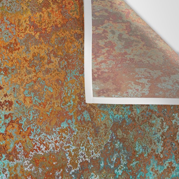 Vintage Copper and Teal Rust Wall Tapestry Gallery Image 3