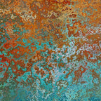 Vintage Copper and Teal Rust Coffee Mug Gallery Image 2