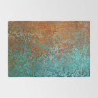 Vintage Copper and Teal Rust Rug Gallery Image 2