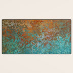Vintage Copper and Teal Rust Desk Mat Gallery Image 3