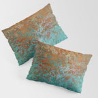 Vintage Copper and Teal Rust Pillow Sham Gallery Image 3