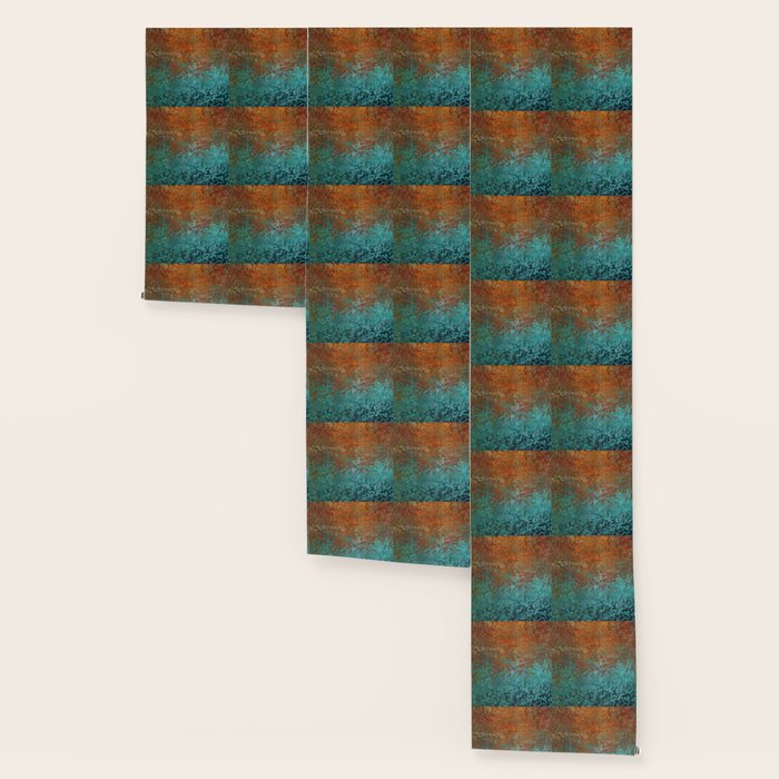 Vintage Copper and Teal Rust Wallpaper Gallery Image 3