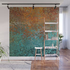 Vintage Copper and Teal Rust Wall Mural Gallery Image 1