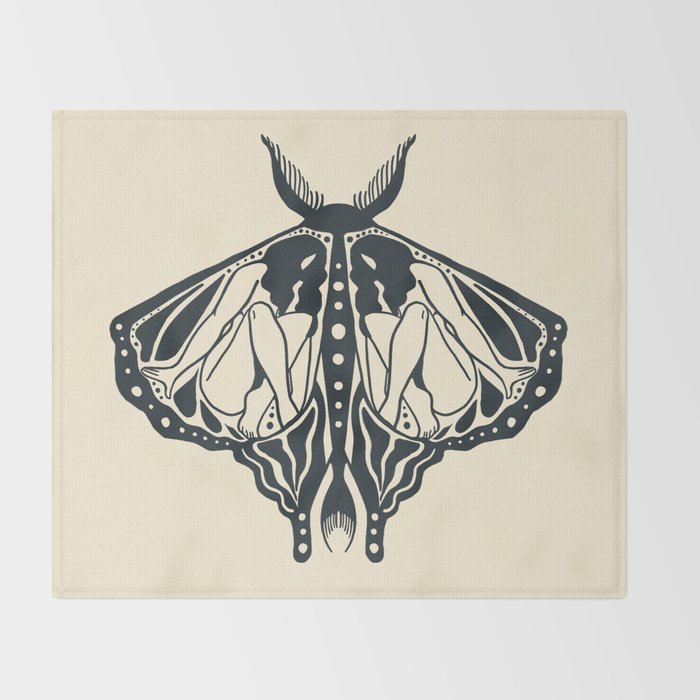 Feminine Metamorphosis  Throw Blanket Gallery Image 2
