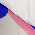 Abstract Painting Mid Century Modern Abstract Funky Sound Waves Pink Blue Shapes Comforter Gallery Image 4