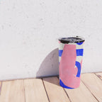 Abstract Painting Mid Century Modern Abstract Funky Sound Waves Pink Blue Shapes Travel Mug Gallery Image 4