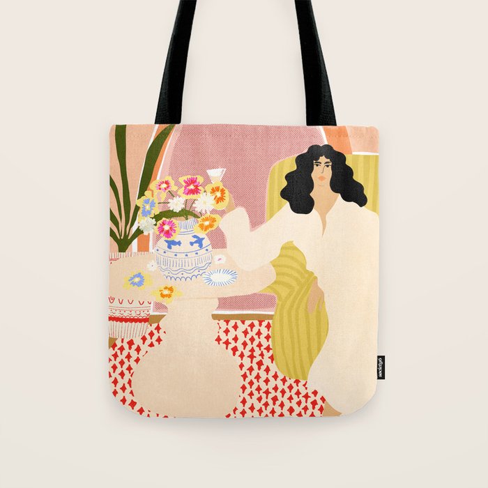 Vase of Flowers Tote Bag Gallery Image 1