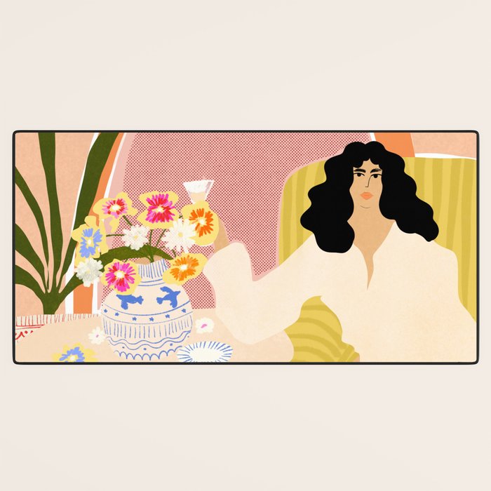 Vase of Flowers Desk Mat Gallery Image 3