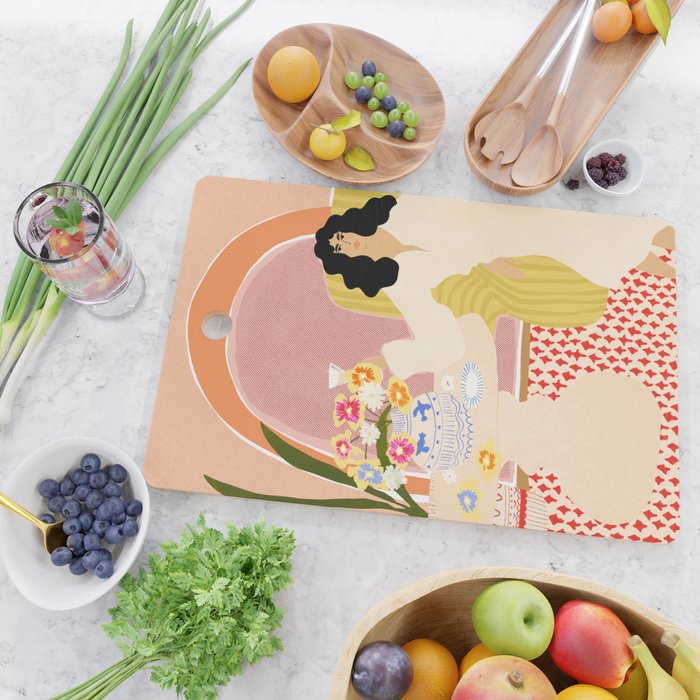 Vase of Flowers Cutting Board Gallery Image 2