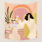 Vase of Flowers Wall Tapestry Gallery Image 4