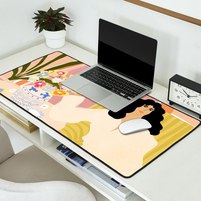 Vase of Flowers Desk Mat Gallery Image 2