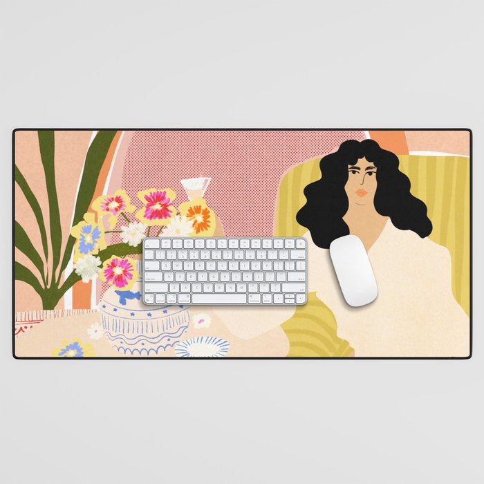 Vase of Flowers Desk Mat Gallery Image 1