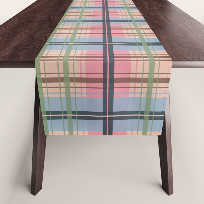 Pastel Tartan Delight Table Runner Gallery Image 1