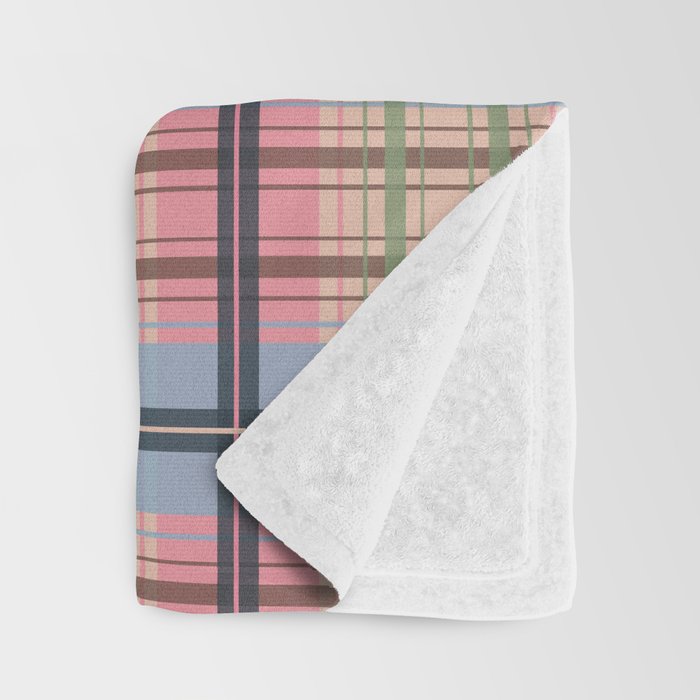 Pastel Tartan Delight Throw Blanket Gallery Image 3