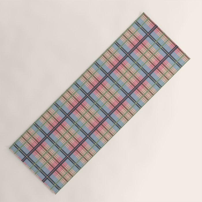 Pastel Tartan Delight Yoga Mat Gallery Image 1