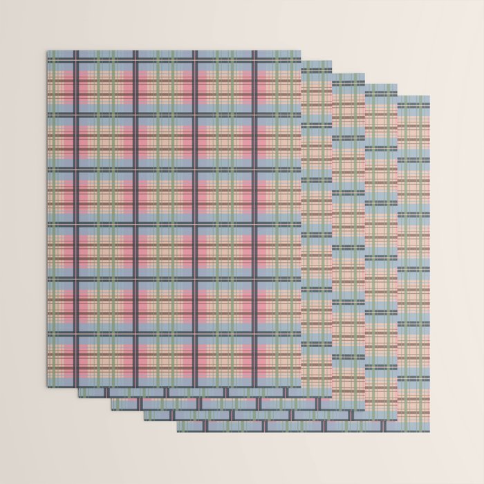 Pastel Tartan Delight Wrapping Paper Gallery Image 3