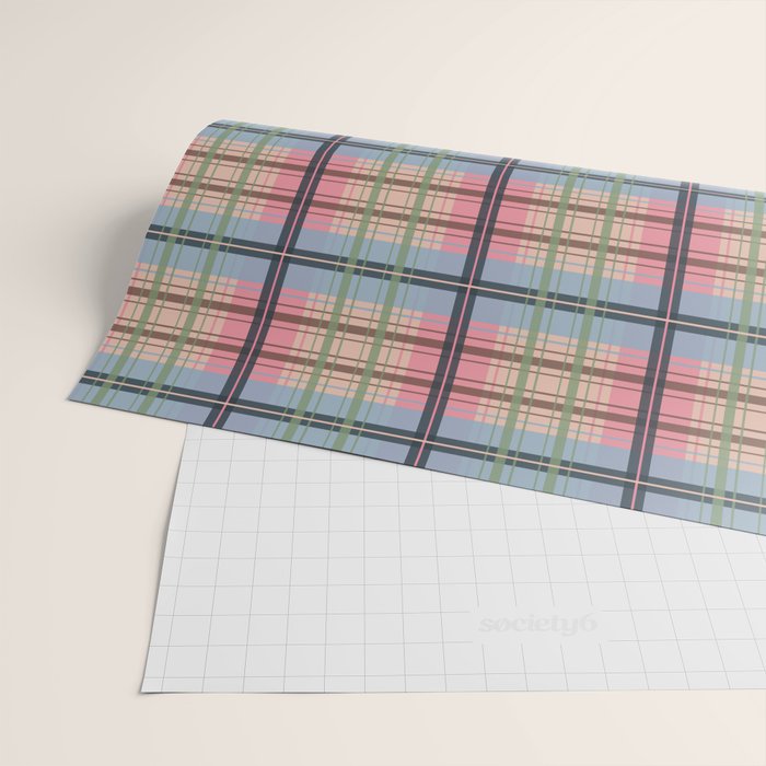 Pastel Tartan Delight Wrapping Paper Gallery Image 2