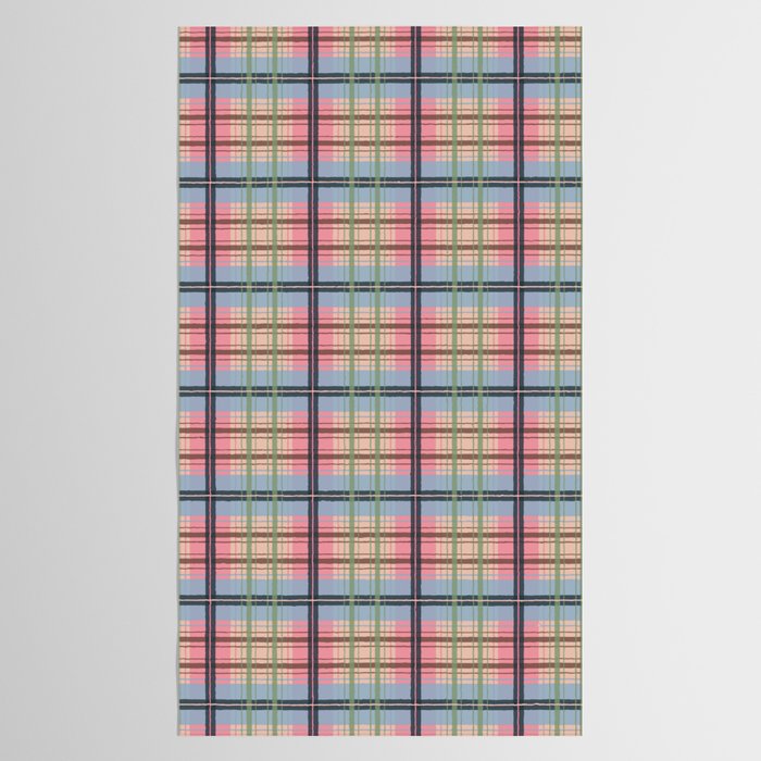 Pastel Tartan Delight Tablecloth Gallery Image 2