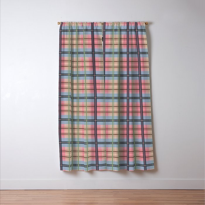 Pastel Tartan Delight Window Curtain Gallery Image 3