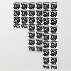 Knots Black & White Minimalist Ink Tribal Mid Century Pattern Dark Painting Pattern Wallpaper Gallery Image 3