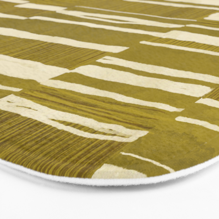 Scratchy Blocks - Yellow Chartreuse Bath Mat Gallery Image 3