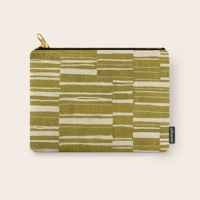 Scratchy Blocks - Yellow Chartreuse Carry All Pouch Gallery Image 1