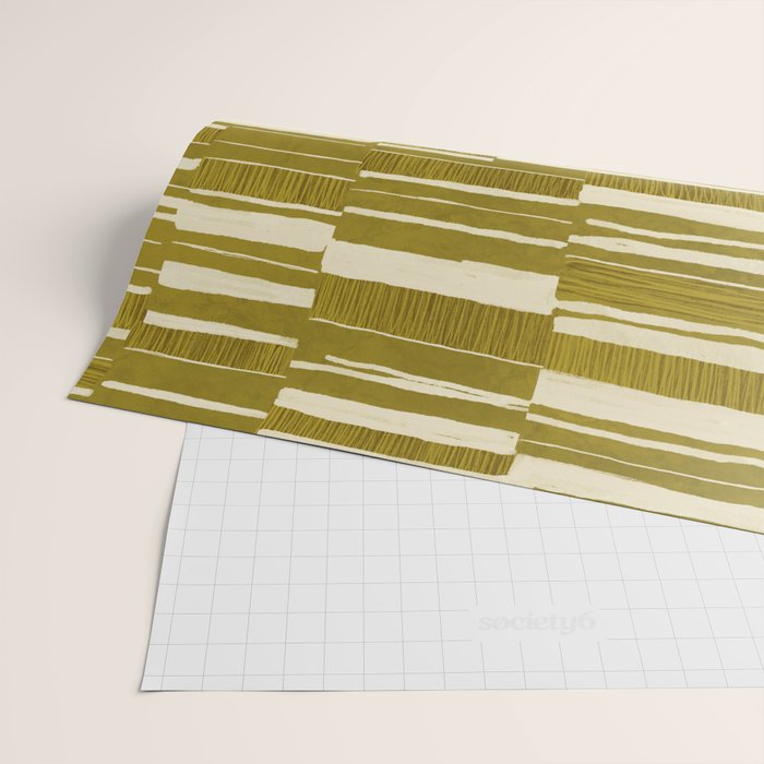Scratchy Blocks - Yellow Chartreuse Wrapping Paper Gallery Image 2