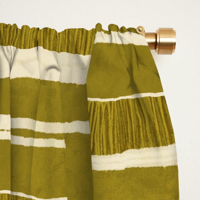 Scratchy Blocks - Yellow Chartreuse Window Curtain Gallery Image 2