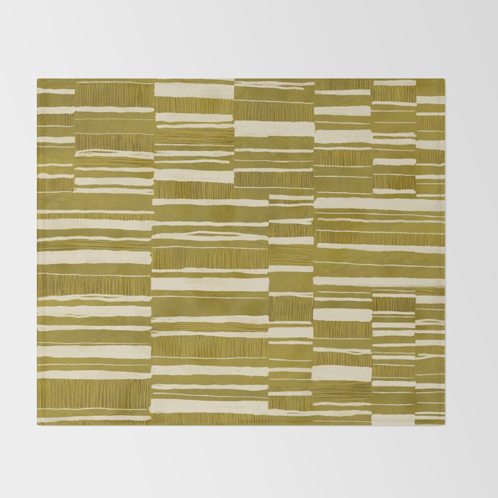 Scratchy Blocks - Yellow Chartreuse Throw Blanket Gallery Image 2