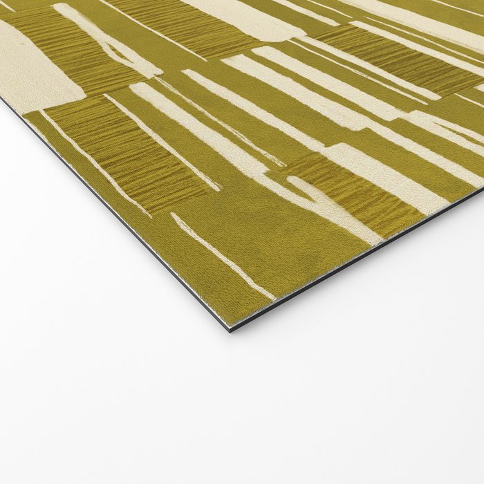 Scratchy Blocks - Yellow Chartreuse Welcome Mat Gallery Image 2