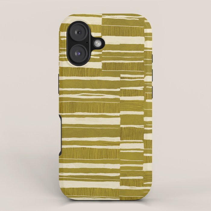Scratchy Blocks - Yellow Chartreuse iPhone Case Gallery Image 1