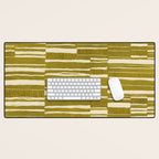 Scratchy Blocks - Yellow Chartreuse Desk Mat Gallery Image 1