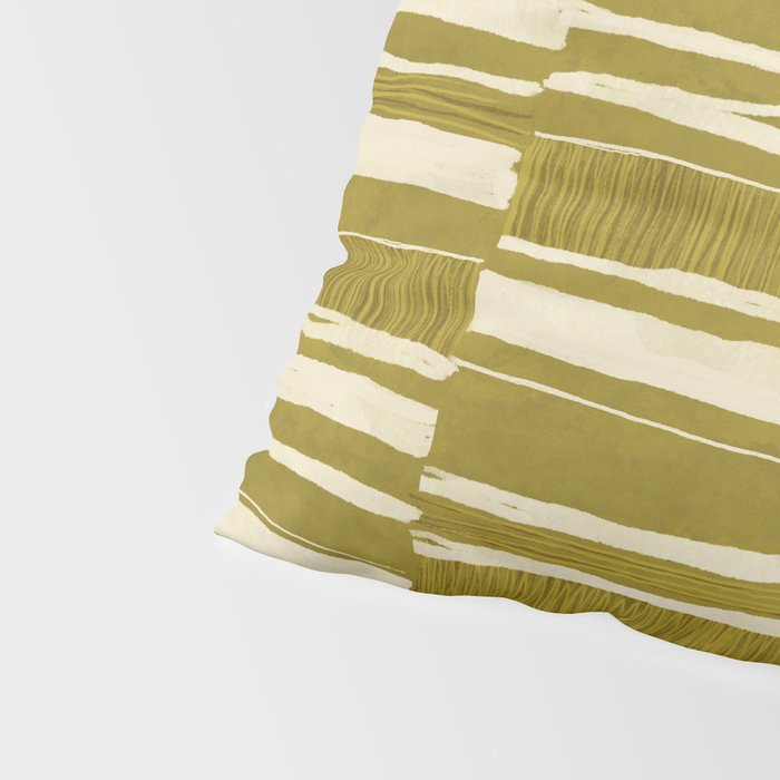 Scratchy Blocks - Yellow Chartreuse Pillow Sham Gallery Image 4