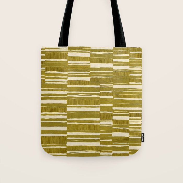 Scratchy Blocks - Yellow Chartreuse Tote Bag Gallery Image 1