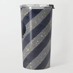 Walking in the rain | rainy |  crosswalks | alone | umbrella | grey Travel Mug Gallery Image 2