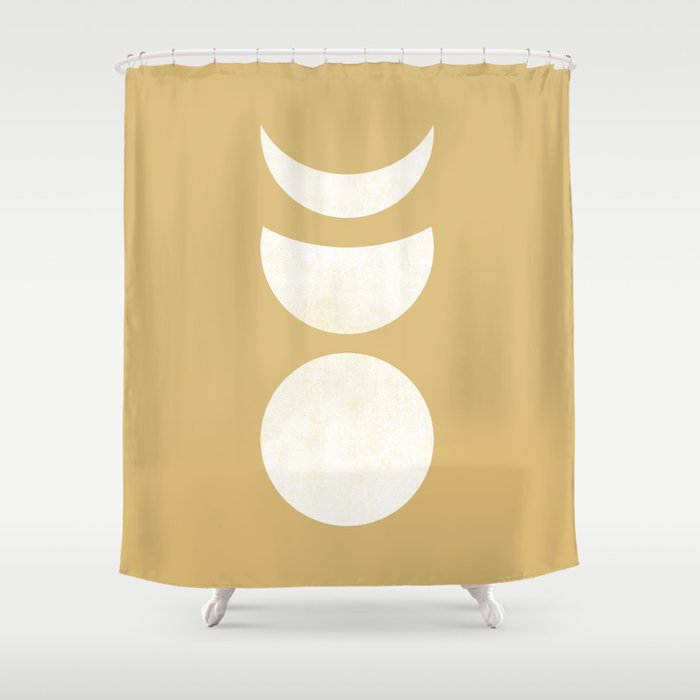 Lunar Eclipse - White Gold Shower Curtain Gallery Image 1