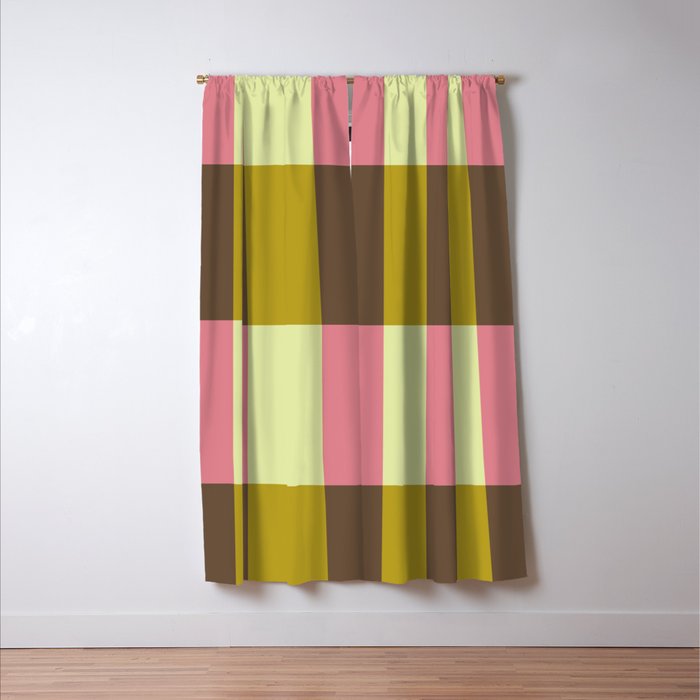 Retro Candy Stripe Pattern Window Curtain Gallery Image 3