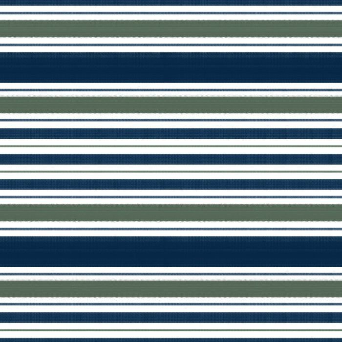 Navy Blue And Sage Green Horizontal Stripes Coffee Mug Gallery Image 2