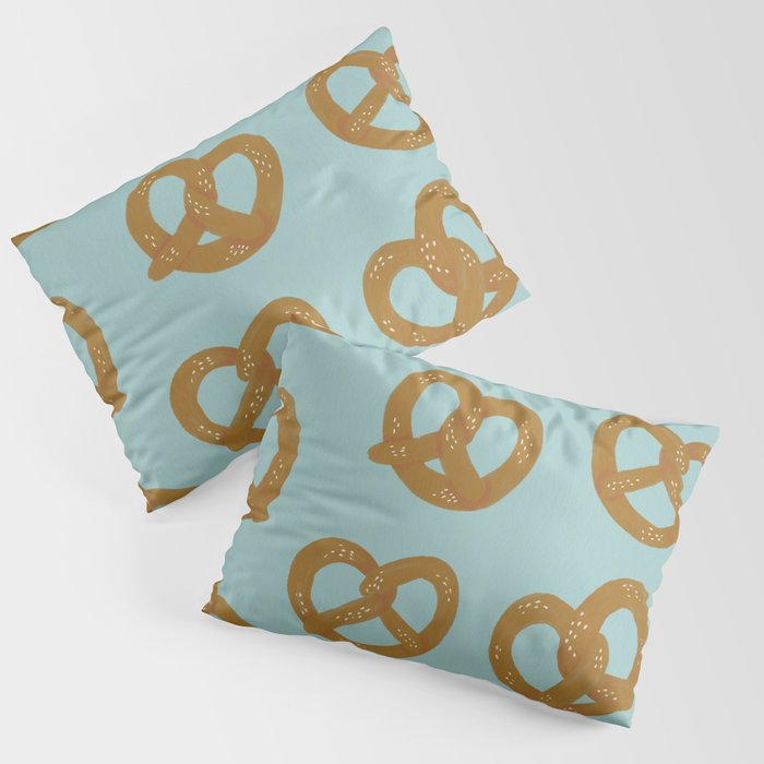 Pretzel Pattern - Mint Pillow Sham Gallery Image 3