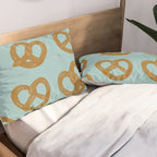 Pretzel Pattern - Mint Pillow Sham Gallery Image 2