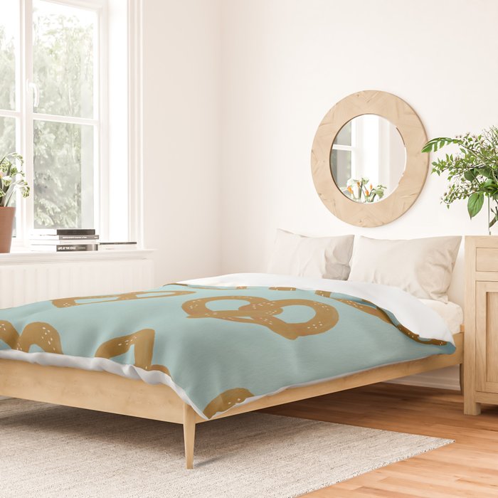 Pretzel Pattern - Mint Duvet Cover Gallery Image 2