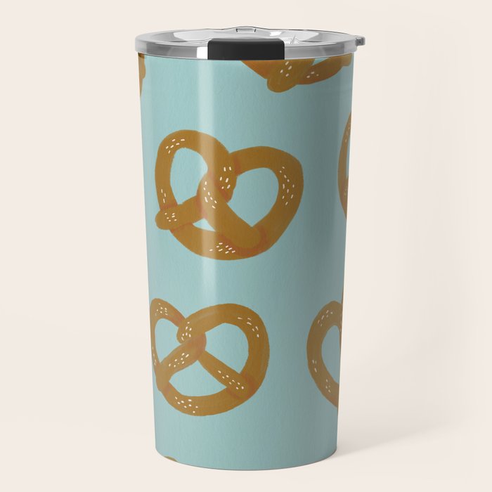 Pretzel Pattern - Mint Travel Mug Gallery Image 1