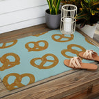 Pretzel Pattern - Mint Outdoor Rug Gallery Image 2