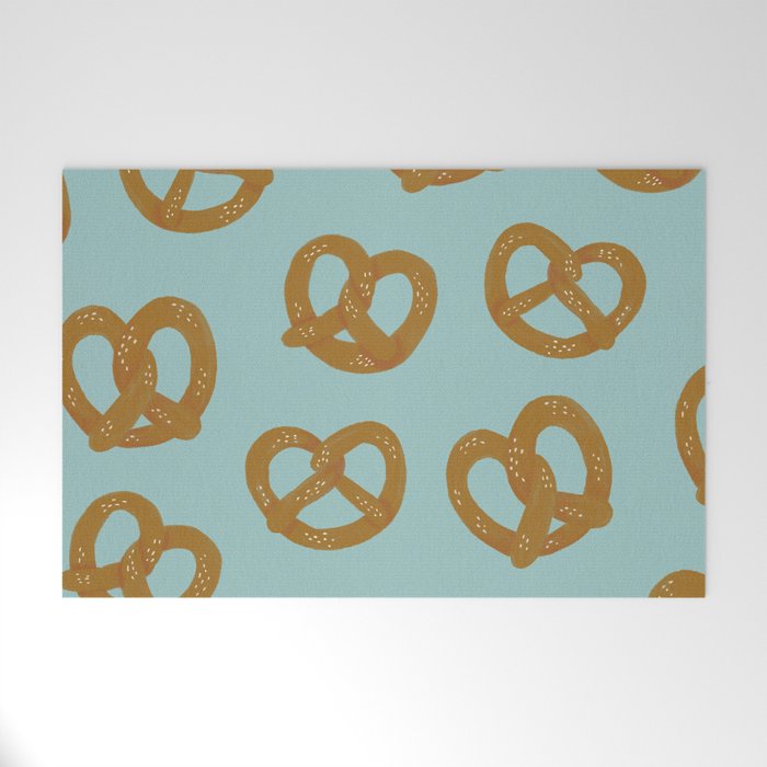 Pretzel Pattern - Mint Welcome Mat Gallery Image 1