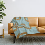 Pretzel Pattern - Mint Throw Blanket Gallery Image 1