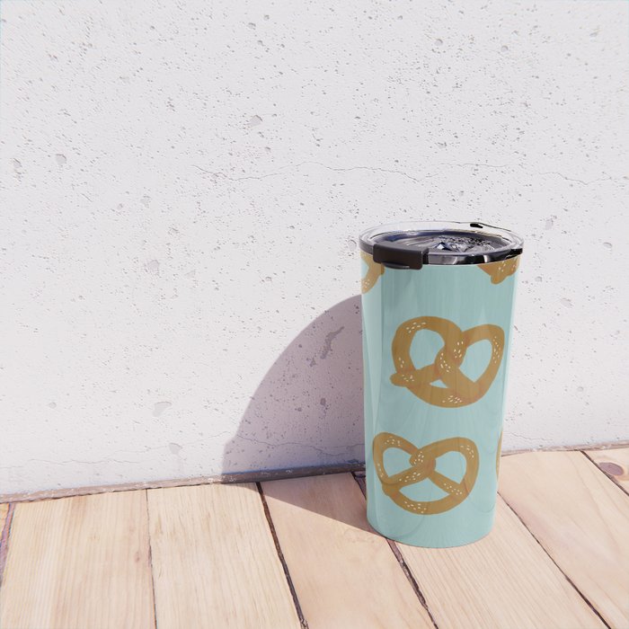 Pretzel Pattern - Mint Travel Mug Gallery Image 4