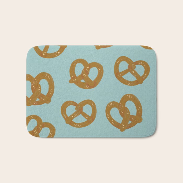 Pretzel Pattern - Mint Bath Mat Gallery Image 1