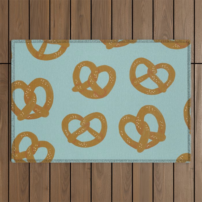 Pretzel Pattern - Mint Outdoor Rug Gallery Image 1